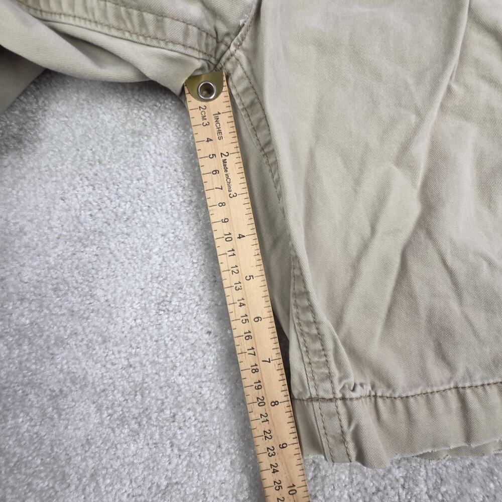 American Eagle Men's Cargo Shorts Khaki Size 36x9 Y2k Style Distressed - Picture 9 of 12